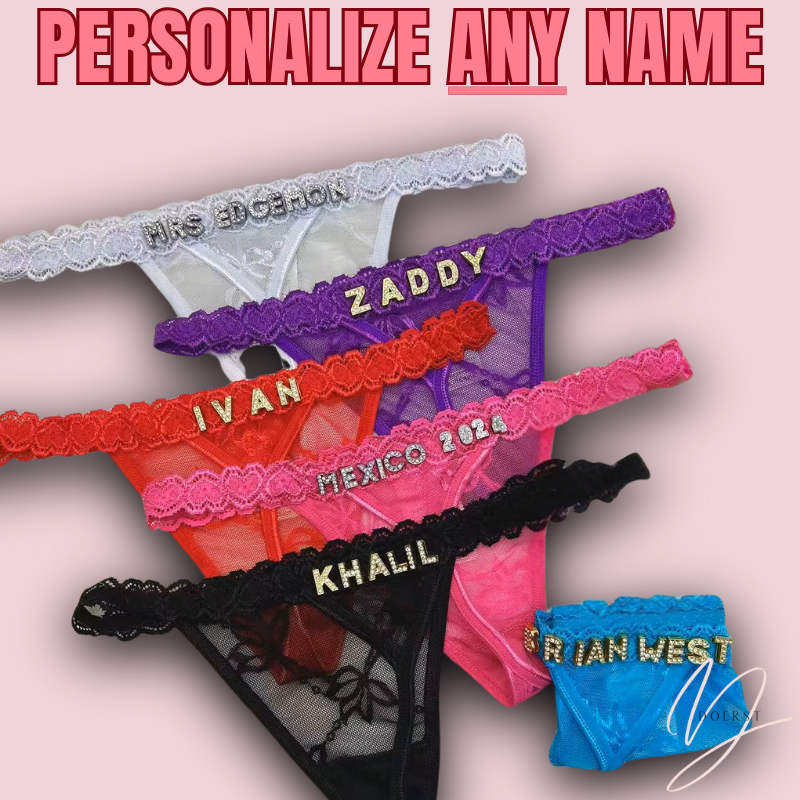 Hot Girl Personalized Luxe Lace Thong